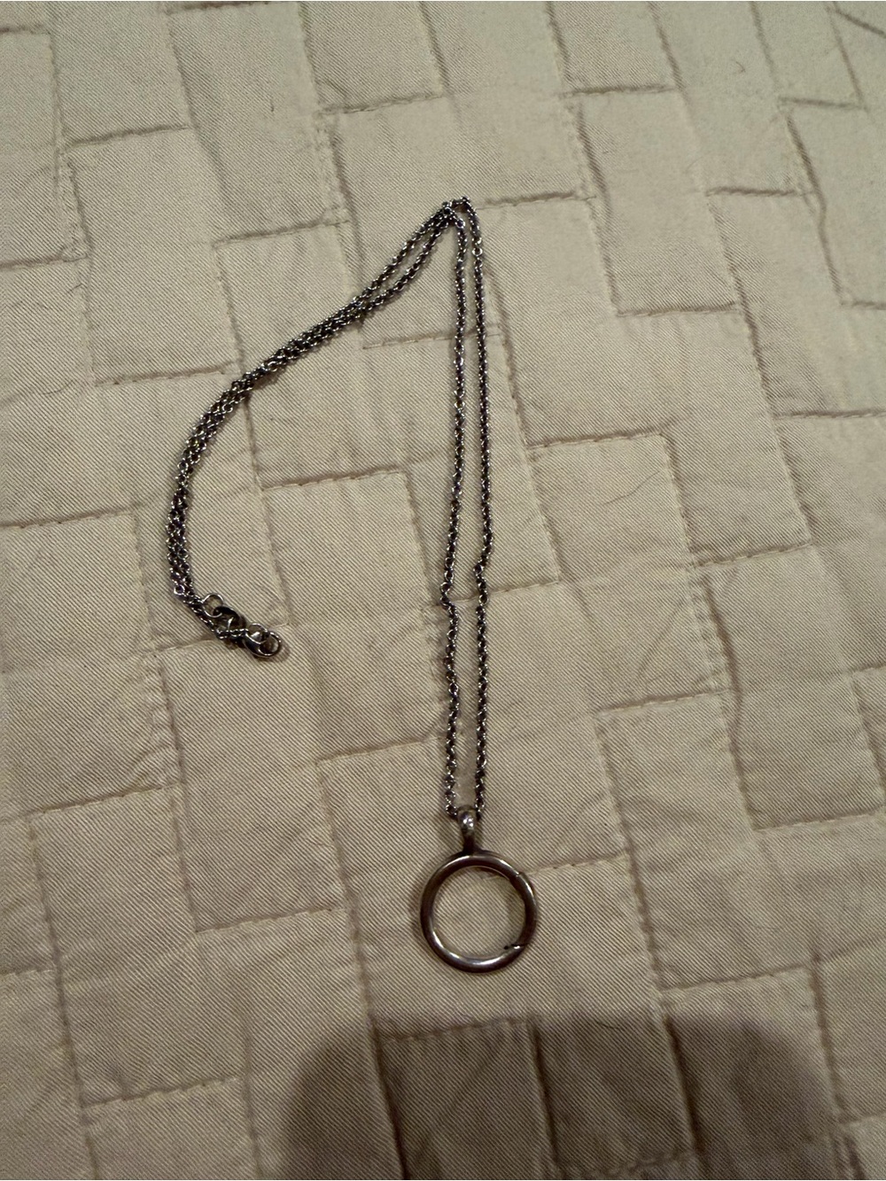 James Avery Silver Ring Pendant Necklace
